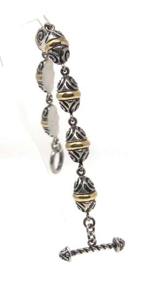 925/14kt Fancy Link Bracelet