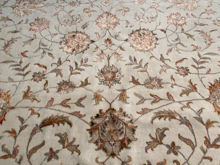 EXQUISITE SILK &WOOL MAHAL DESIGN RUG 9x12