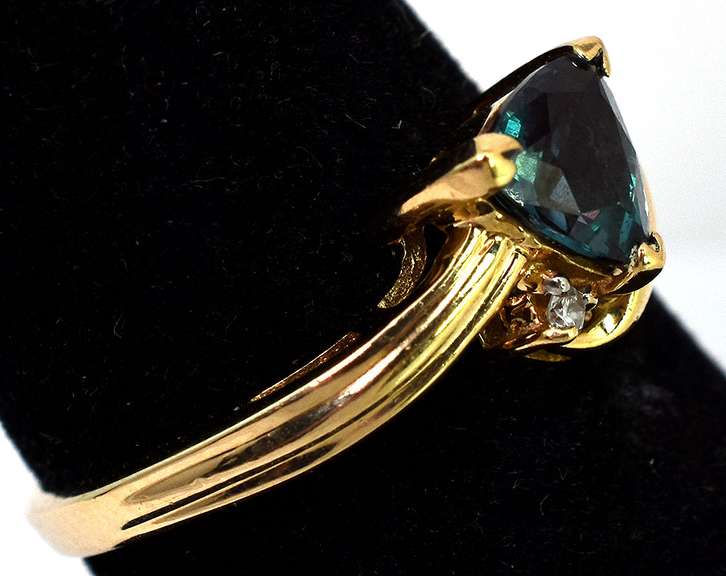 Stellar London Blue Topaz Ring in 14KT Yellow Gold