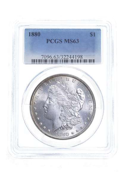 MS63 1880 Morgan Silver Dollar - Graded PCGS