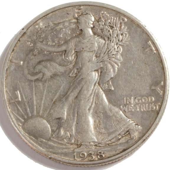 1938 D Semi Key Walking Liberty Half