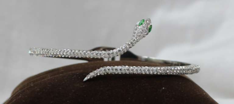 Silver Color Snake Design Bracelet