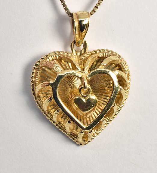 Lovely Heart Pendant on Necklace