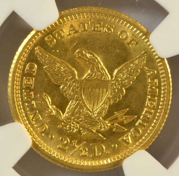 Blazing Choice BU 1907 US $2.50 Liberty Gold. NGC MS62