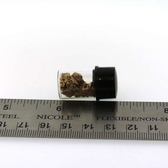 Minature Vial Filled with Pure Gold