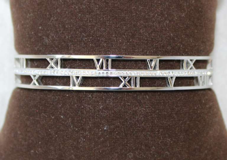 Stainless Steel Silver Color Roman Numeral Bracelet