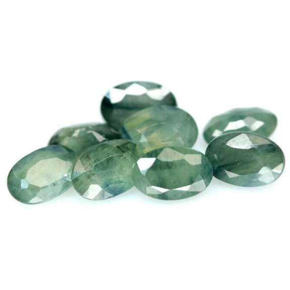 Heated Only! 5.10ct 6x4mm hunter green Sapphires