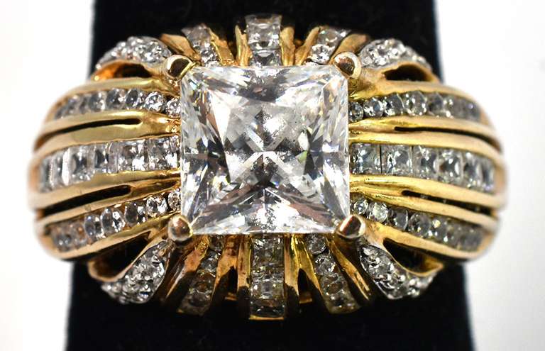Extravagant CZ Ring in Vermeil