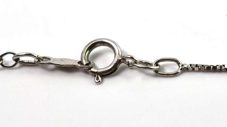 Charming Diamond Heart Pendant in Sterling Silver