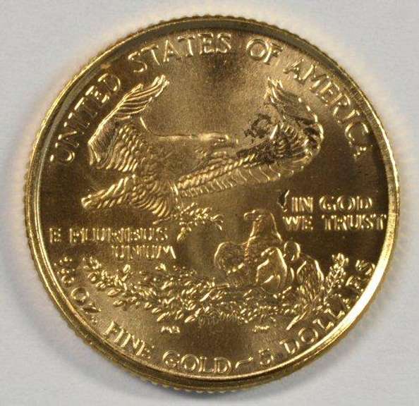 Superb Gem BU 1999 $5 American Gold Eagle. Better date