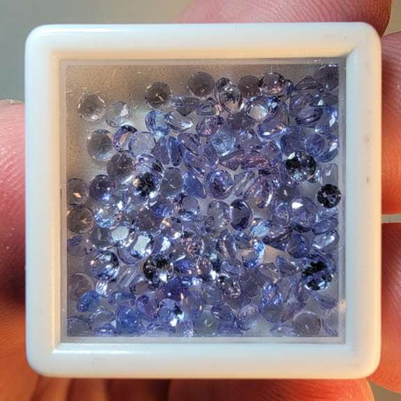 Large 10.02ct set of Tanzanite with vibrant colors
