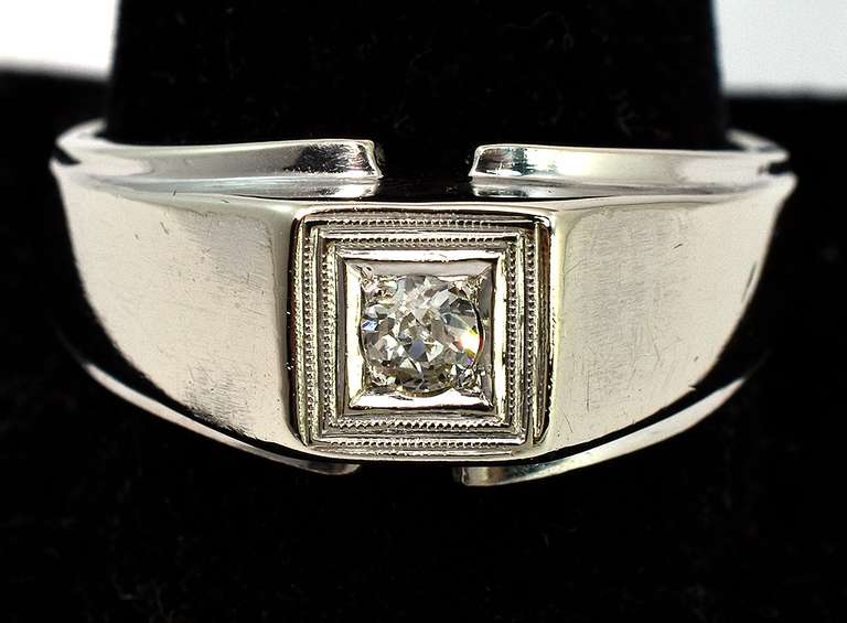 Modern 1/5CT Diamond Ring in 14KT White Gold