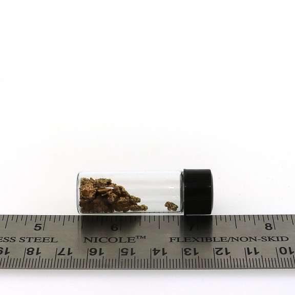 Pure Gold Nuggets in Vial