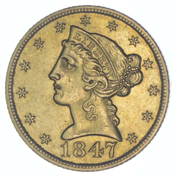 1847 $5 Liberty Head Gold Half Eagle
