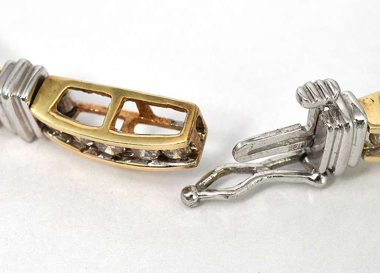 Dazzling 3.00CTW Champagne Diamond Bracelet in 2-Tone Gold