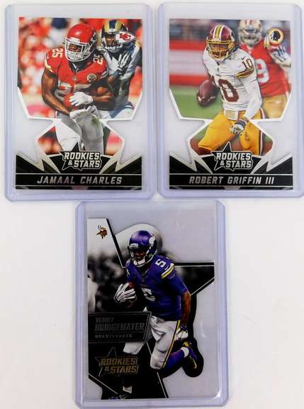3 Panini Rookies & Stars Football Cards