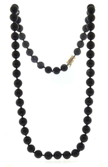 Black Onyx Bead Necklace