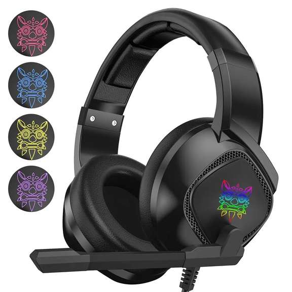 Single-Plug RGB Light-Emitting Gaming Wired Headphone