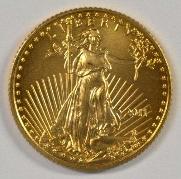 Awesome Gem BU 2011 $5 American Gold Eagle coin