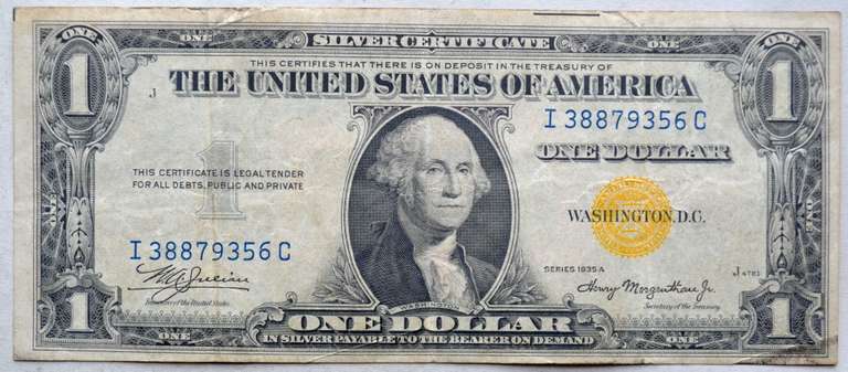 1935 A $ 1 North Africa Emergency Issue Silver Certificate