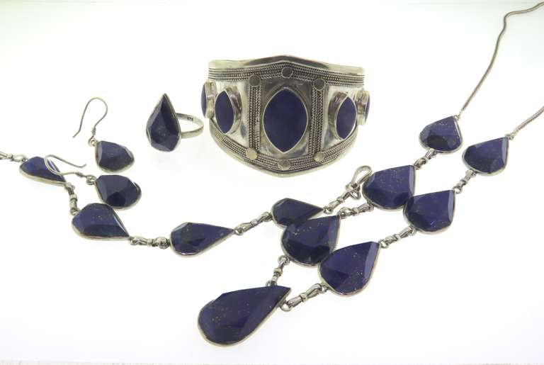 Group Lot of Sterling Silver Lapis Jewelry