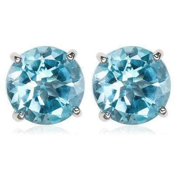 2.06 CT BABY SWISS BLUE TOPAZ 925 STERLING SILVER EARRINGS STUD