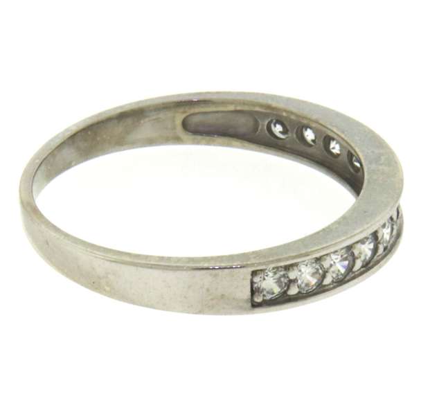 Beautiful White Gold Cubic Zirconia Band