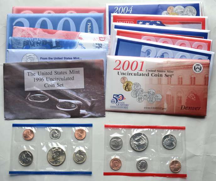 1977-1981 1984-6 1988-1992 1997-8 2000-1 & 2006 US Mint Sets