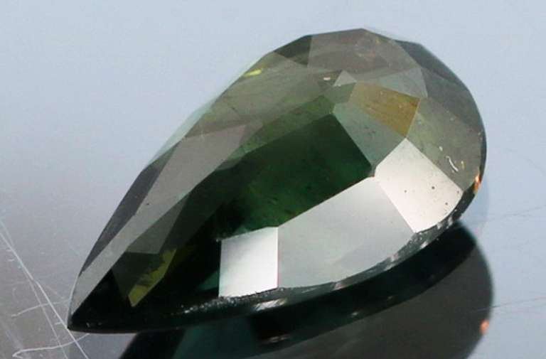 Elegant 1.37ct deep green Sapphire -heated only