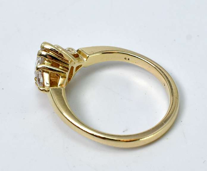 Marquise & Trillion Cut Diamond Ring, 14KT