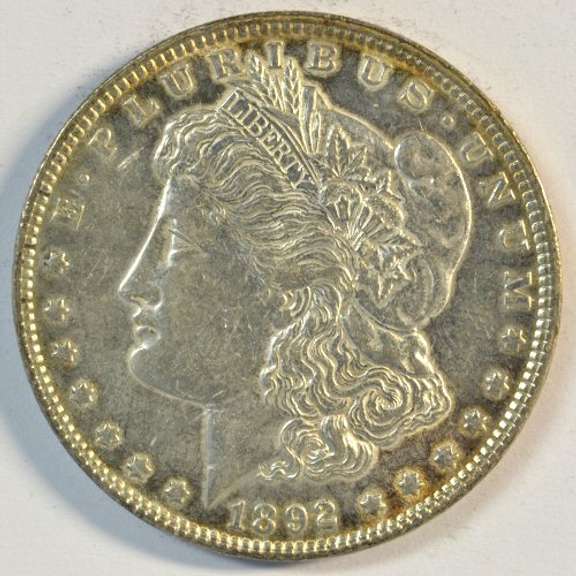 Flashy AU 1892-P Morgan Silver Dollar. Better date