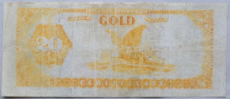 $ 20 Gold Certificate Series 1882