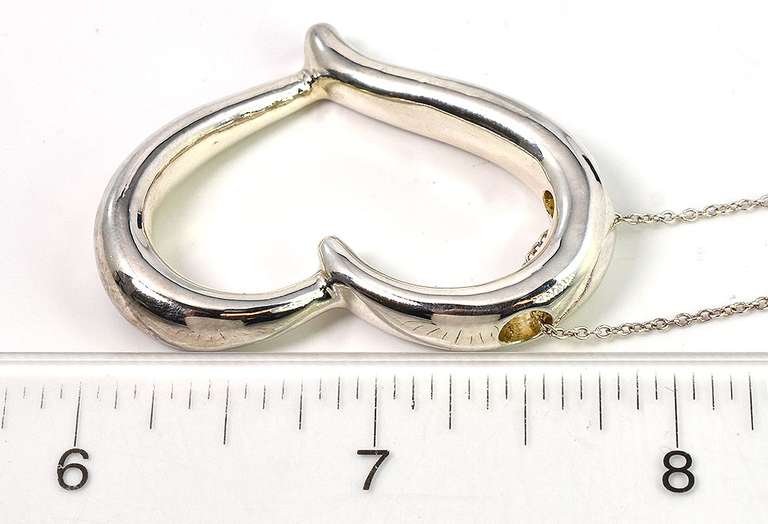Fun & Chunky Heart Necklace in Sterling Silver