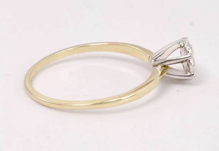 Diamond Accent Cluster Ring in Gold