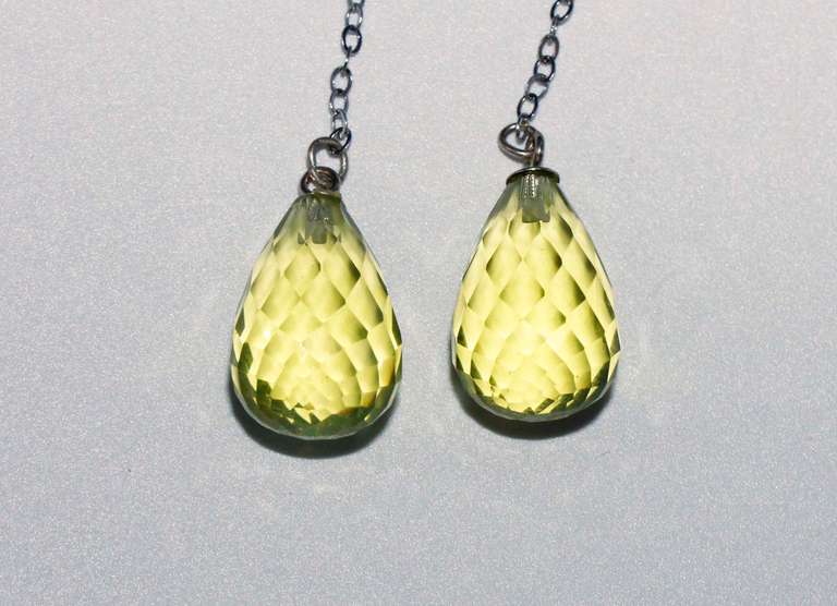Swinging Lemon Quartz Earrings