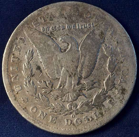 1895-O Morgan Silver Dollar. Well Circulated. Key Date.