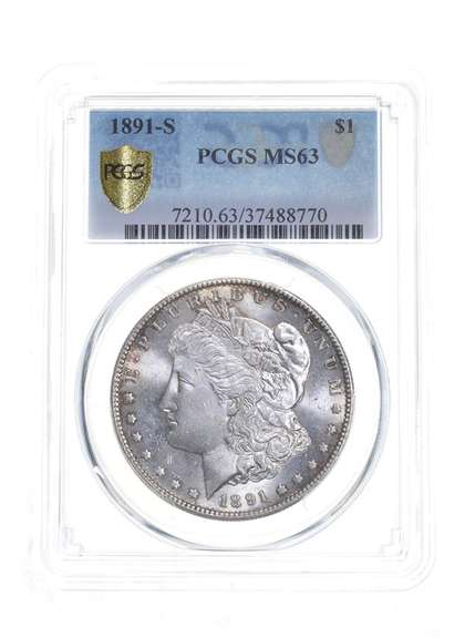 MS63 1891-S Morgan Silver Dollar - Graded PCGS