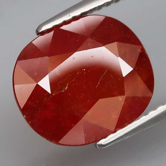 Large 6.12ctct red orange natural Garnet