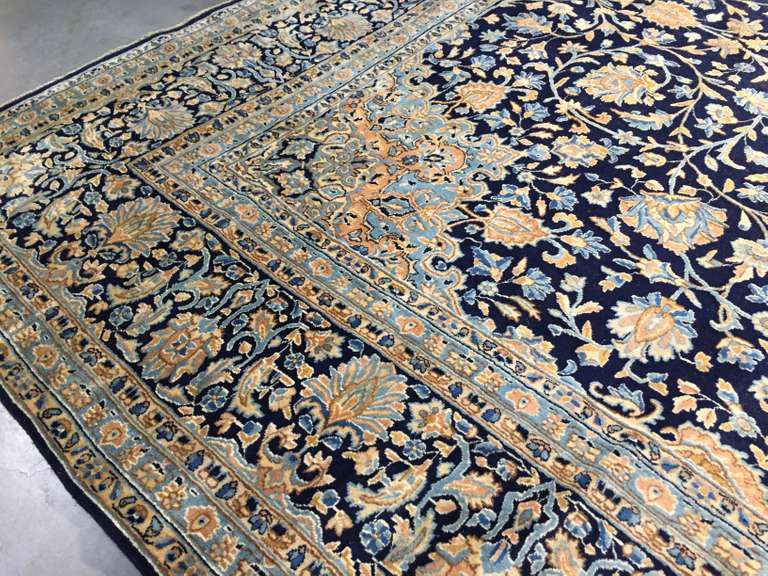 MAGNIFICENT SIGNED PERSIAN KERMAN RUG 9.7x13.2