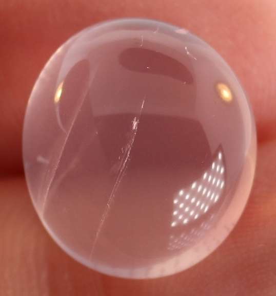 Glowing! 15.02ct powder pink Rose Quartz cabochon