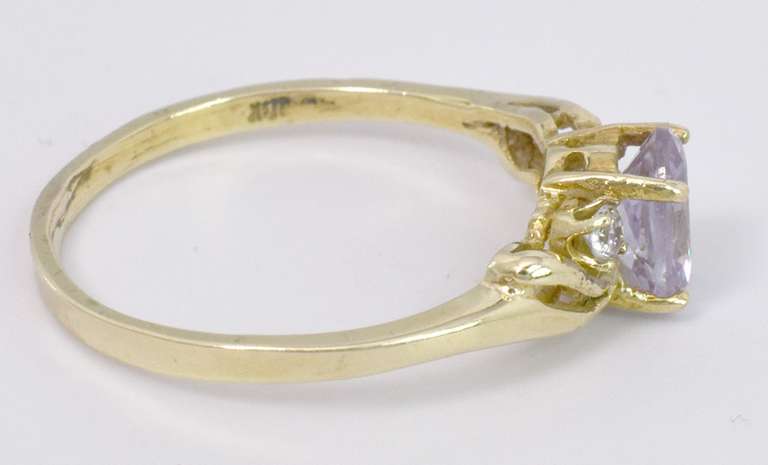 Estate Amethyst Ring in Yellow Gold