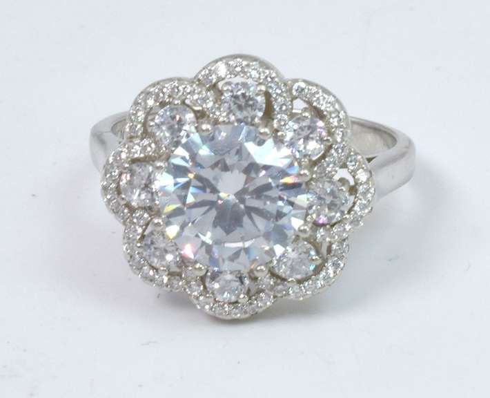 Blazing CZ Ring in Sterling Silver