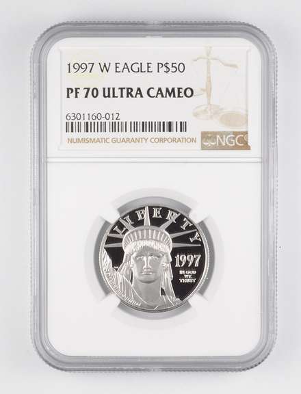 PF70 UCAM 1997-W $50 American Platinum Eagle 1/2 Oz. .999 Platinum NGC