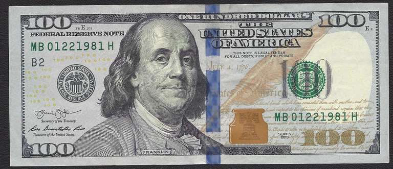 $100 2013 Birthyear note 01-22-1981