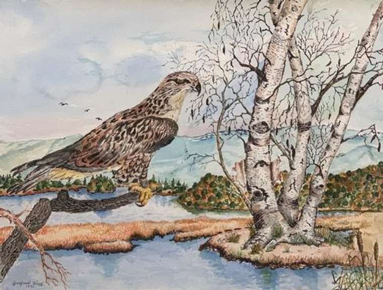 Framed Original Watercolor Painting