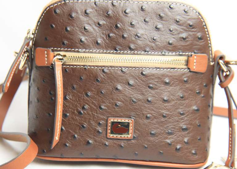 Dooney & Burke Ostrich Domed Crossbody