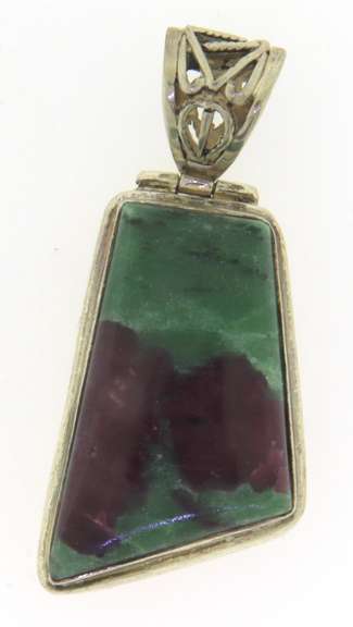 Vintage Sterling Silver Gemstone Pendant