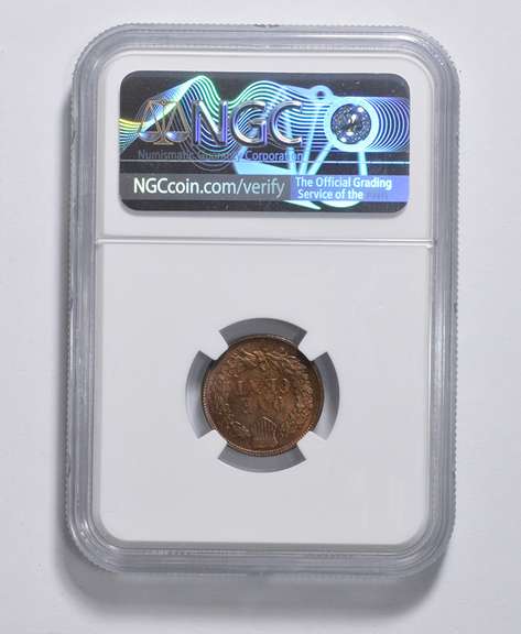 MS65 RB 1890 Indian Head Cent - Graded NGC