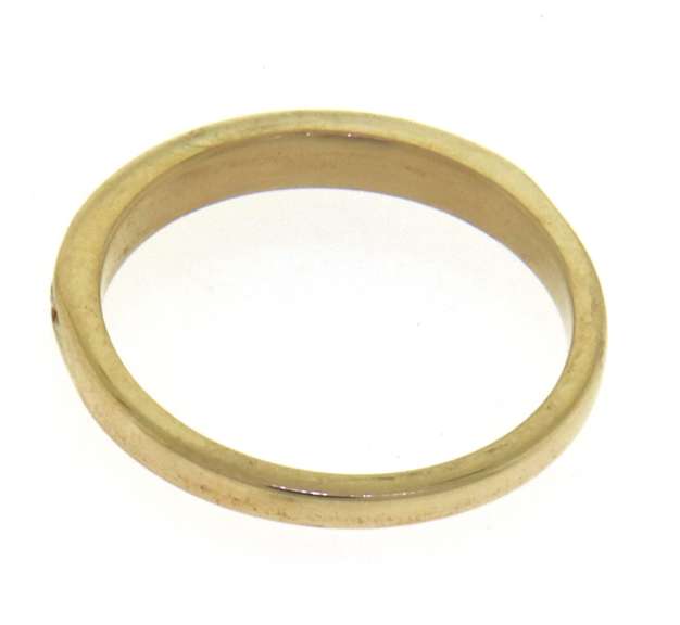 Elegant Diamond Channel Yellow Gold Band