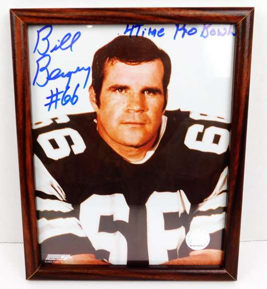 Bill Bergy, 4 Time Pro Bowler Autographed Photo